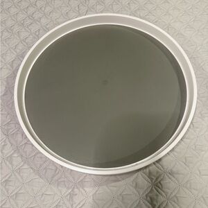 Round Gray Lazy Susan Tray